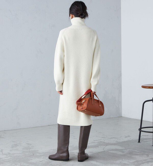 SHIPS for women「〈手洗い可能〉片畦編み ハーフ ジップ ワンピース」|ワンピース|