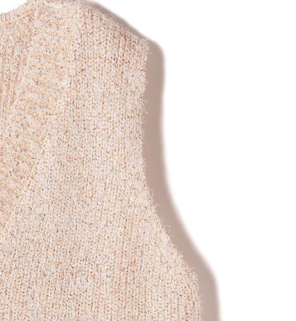 SHIPS for women「〈手洗い可能〉カール ヤーン スパンコール ベスト 24SS ◇」|ベスト・ジレ|