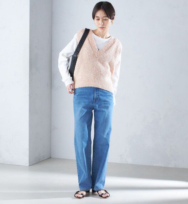 SHIPS for women「〈手洗い可能〉カール ヤーン スパンコール ベスト 24SS ◇」|ベスト・ジレ|