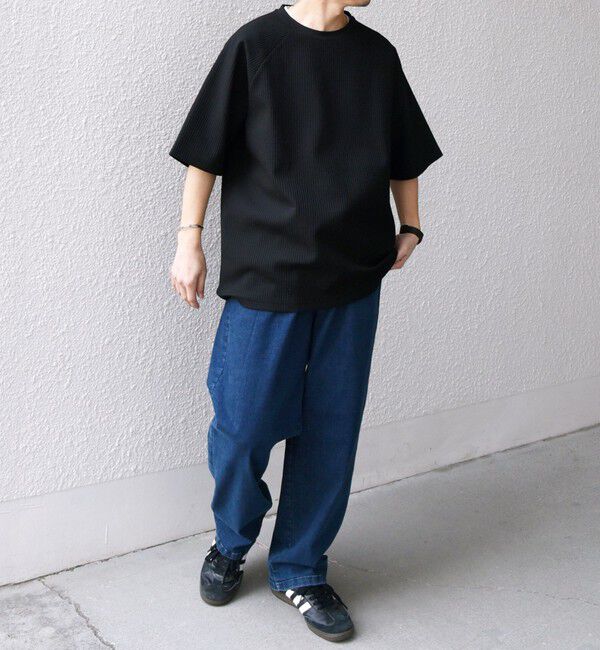 SHIPS any「SHIPS any: ベターコットン 1タック ストレッチ イージー バギー デニム パンツ◇」|デニム|