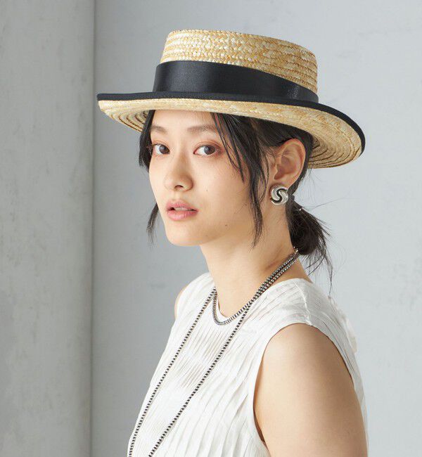 SHIPS for women「BENELLI:ブラック リボン ハット」|ハット|ナチュラル