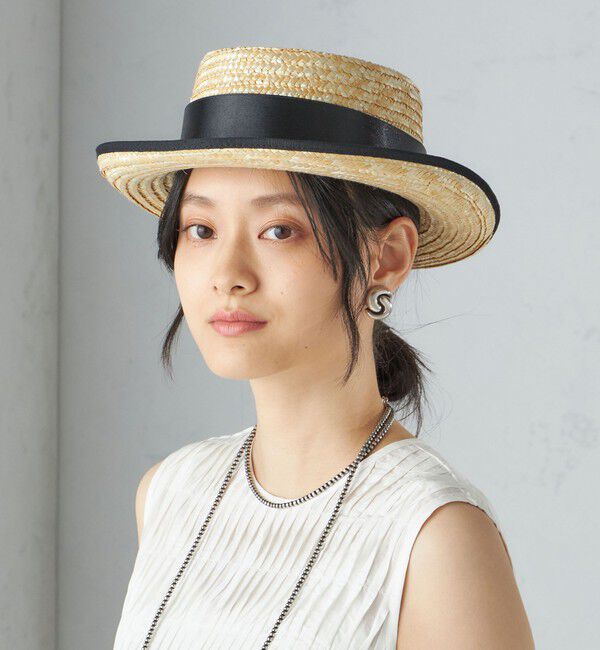 SHIPS for women「BENELLI:ブラック リボン ハット」|ハット|