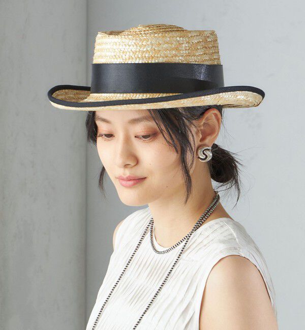 SHIPS for women「BENELLI:ブラック リボン ハット」|ハット|