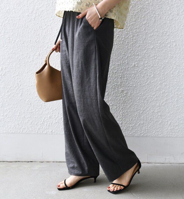 SHIPS for women「《一部追加予約》〈吸水速乾 / 防しわ / 接触冷感 / 手洗い可能〉ツイル ドロスト パンツ」|その他|