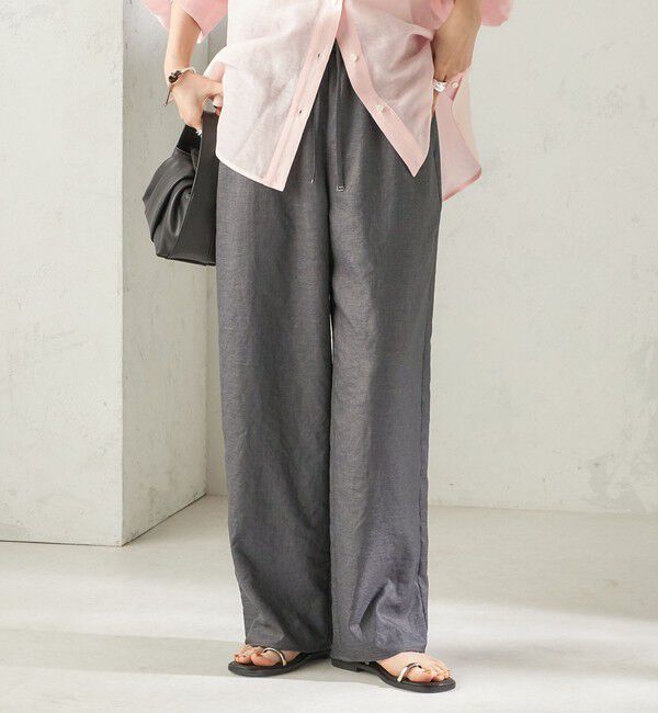 SHIPS for women「《一部追加予約》〈吸水速乾 / 防しわ / 接触冷感 / 手洗い可能〉ツイル ドロスト パンツ」|その他|