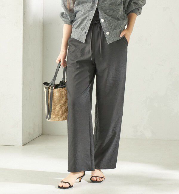 SHIPS for women「《一部追加予約》〈吸水速乾 / 防しわ / 接触冷感 / 手洗い可能〉ツイル ドロスト パンツ」|その他|