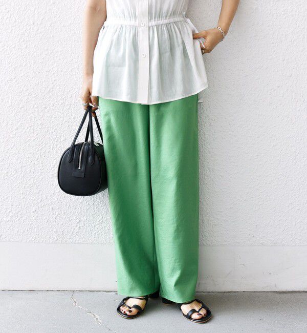 SHIPS for women「《一部追加予約》〈吸水速乾 / 防しわ / 接触冷感 / 手洗い可能〉ツイル ドロスト パンツ」|その他|