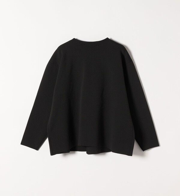 quaranciel「quaranciel:〈手洗い可能〉ニット ノーカラー ダブル ジャケット カーディガン」|カーディガン|