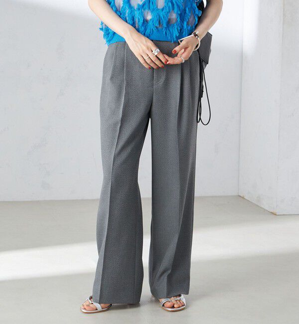 SHIPS for women「〈手洗い可能〉シャーク ツイード タック パンツ」|その他|