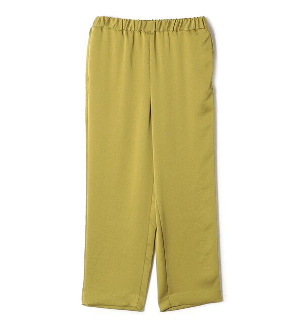 SHIPS for women「SHIPS Primary Navy Label:〈手洗い可能〉サテン イージー パンツ」|その他|ライム