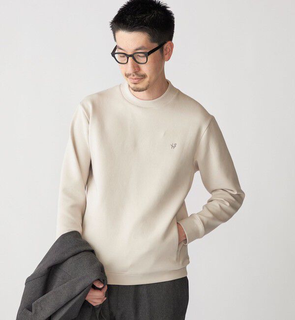 SHIPS「【WEB限定】SHIPS: テレワーク ビズ ワンポイントロゴ ハイゲージ ダブルニット スウェット」|スウェット・ジャージ|