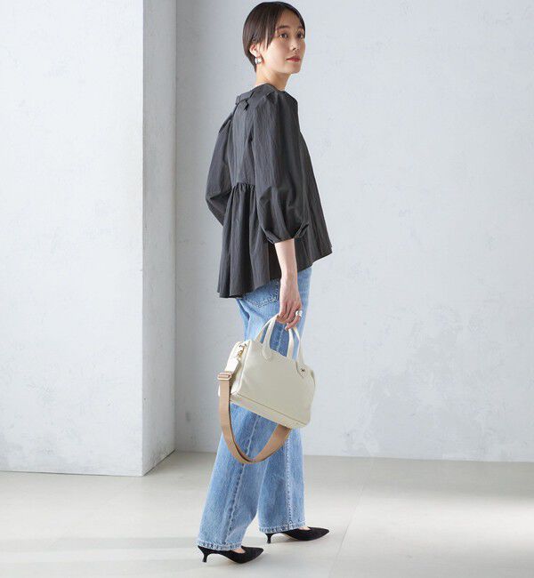 SHIPS for women「〈手洗い可能〉綿 ナイロン バック リボン ブラウス」|シャツ・ブラウス|