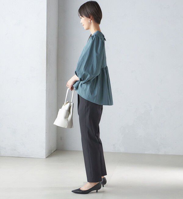 SHIPS for women「〈手洗い可能〉綿 ナイロン バック リボン ブラウス」|シャツ・ブラウス|