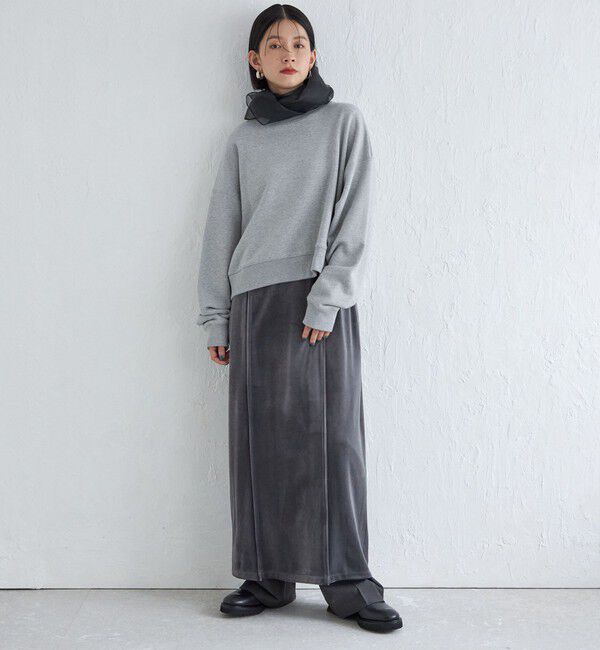 SHIPS for women「Wai＋:〈手洗い可能〉裏毛 オーガンジー スウェット」|スウェット・ジャージ|