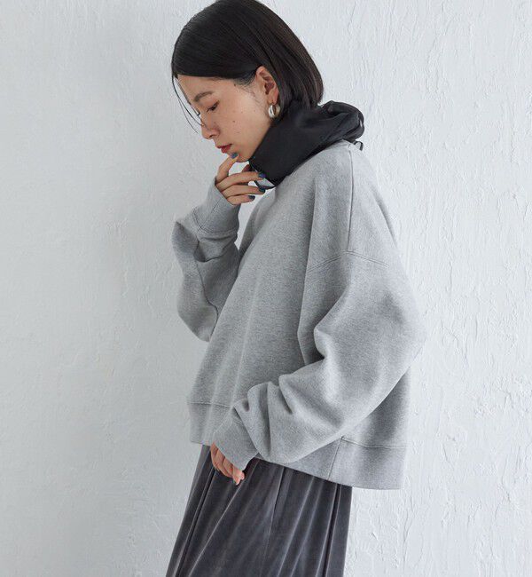 SHIPS for women「Wai＋:〈手洗い可能〉裏毛 オーガンジー スウェット」|スウェット・ジャージ|