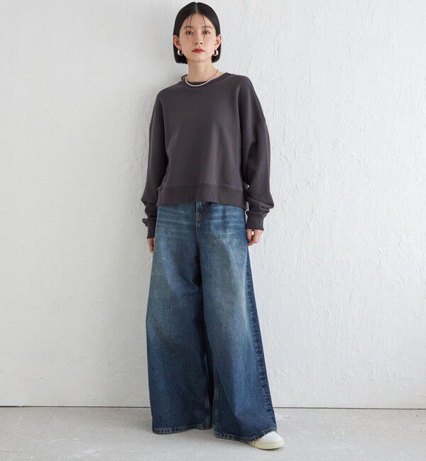 SHIPS for women「Wai＋:〈手洗い可能〉裏毛 オーガンジー スウェット」|スウェット・ジャージ|