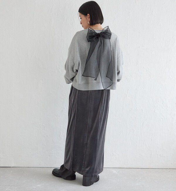 SHIPS for women「Wai＋:〈手洗い可能〉ストレッチ ポリエステル ベロア ワンピース」|ワンピース|