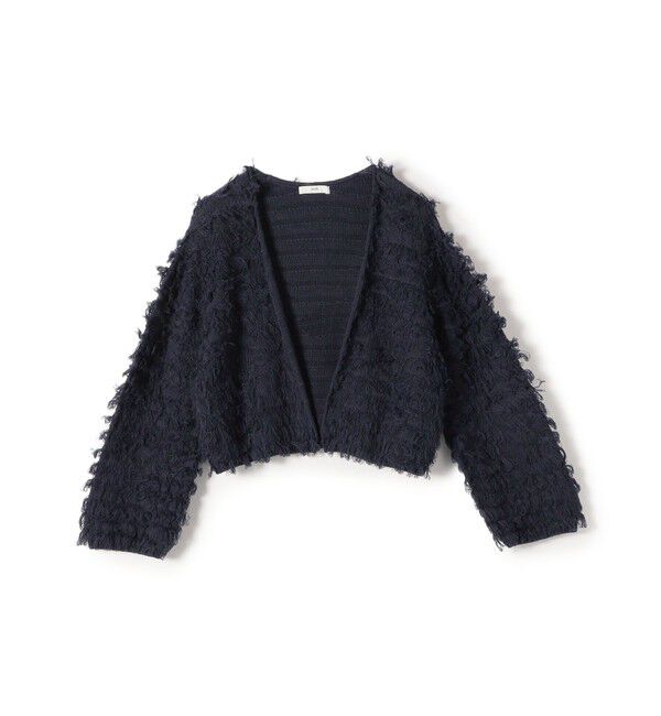 SHIPS for women「〈手洗い可能〉ギマ フリンジ ショート カーディガン」|カーディガン|