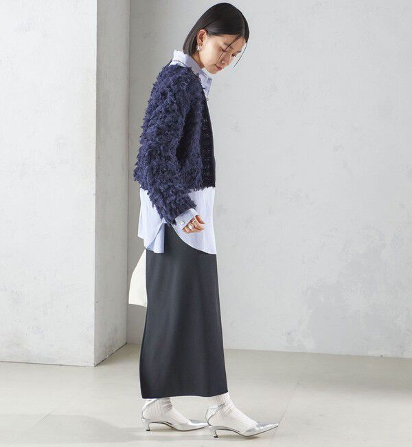 SHIPS for women「〈手洗い可能〉ギマ フリンジ ショート カーディガン」|カーディガン|