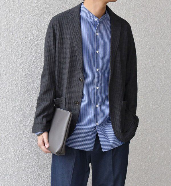 SHIPS any「SHIPS any:〈洗濯機可能〉TEXBRID(R) ワッフル ニッティング ジャケット◇」|テーラードジャケット|