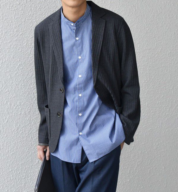 SHIPS any「SHIPS any:〈洗濯機可能〉TEXBRID(R) ワッフル ニッティング ジャケット◇」|テーラードジャケット|