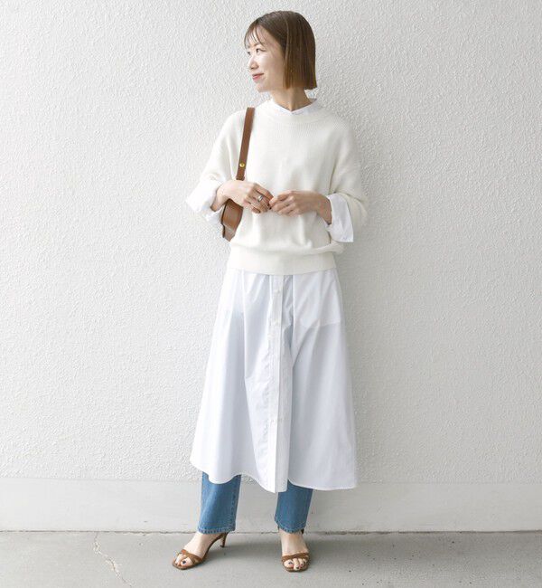 SHIPS any「SHIPS any:〈洗濯機可能〉タイプライター スタンドカラー シャツ ワンピース」|ワンピース|