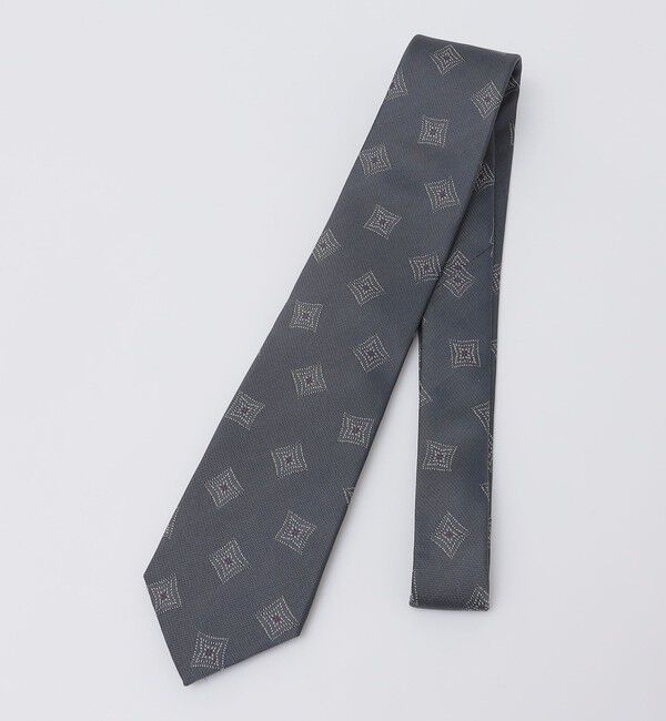 SHIPS Colors 「SHIPS Colors:シルク ジオメトリック ネクタイ」|ネクタイ・蝶ネクタイ|ライトグレー