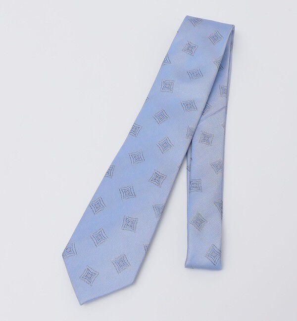 SHIPS Colors 「SHIPS Colors:シルク ジオメトリック ネクタイ」|ネクタイ・蝶ネクタイ|ライトブルー