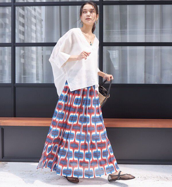 SHIPS for women「【一部WEB限定】〈手洗い可能〉IMPERIAL LINEN スキッパー ブラウス」|シャツ・ブラウス|