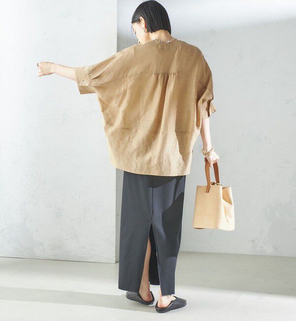 SHIPS for women「【一部WEB限定】〈手洗い可能〉IMPERIAL LINEN スキッパー ブラウス」|シャツ・ブラウス|