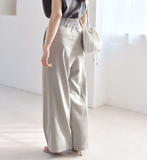 quaranciel「quaranciel:〈洗濯機可能〉ウーステッド ハイウエスト グルカ ワイド パンツ」|その他|