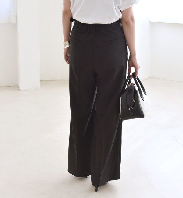 quaranciel「quaranciel:〈洗濯機可能〉ウーステッド ハイウエスト グルカ ワイド パンツ」|その他|