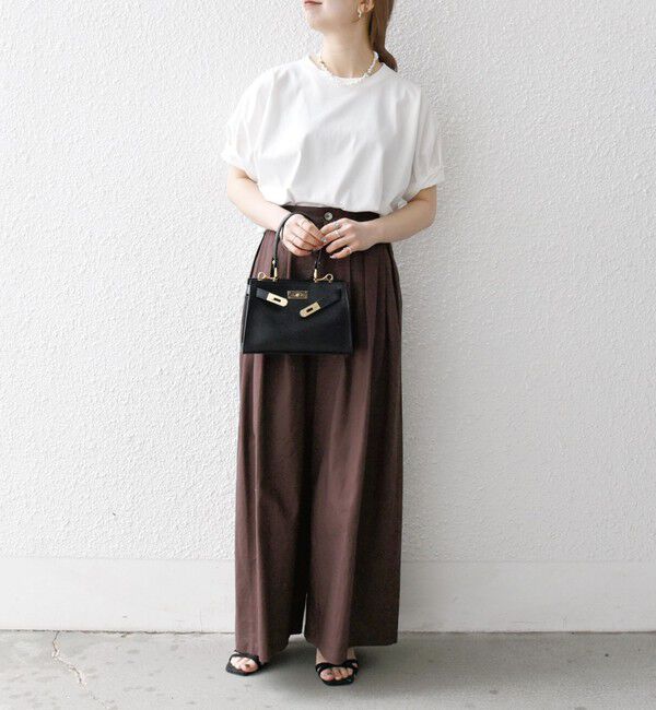 SHIPS any「SHIPS any:〈UVカット/接触冷感/吸水速乾/洗濯機可能〉USAコットン ツイスト TEE」|Tシャツ・カットソー|