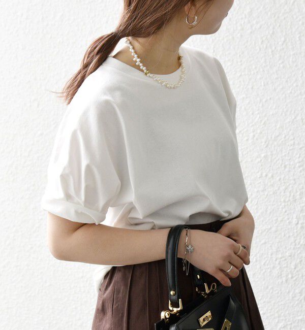 SHIPS any「SHIPS any:〈UVカット/接触冷感/吸水速乾/洗濯機可能〉USAコットン ツイスト TEE」|Tシャツ・カットソー|