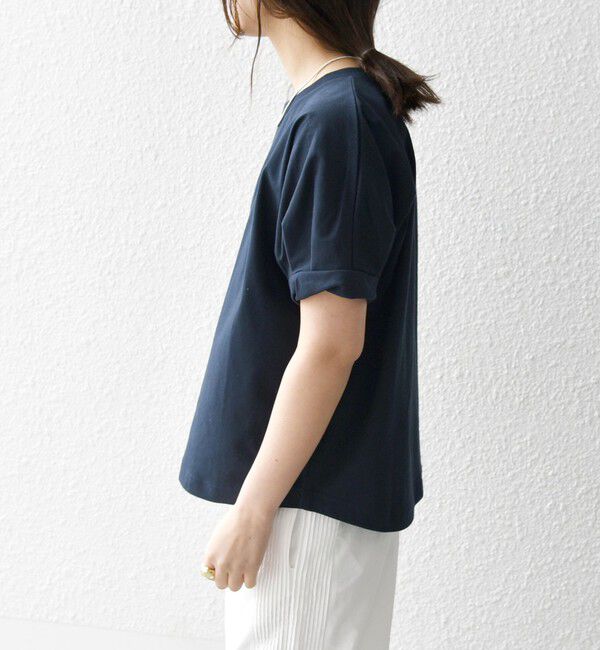 SHIPS any「SHIPS any:〈UVカット/接触冷感/吸水速乾/洗濯機可能〉USAコットン ツイスト TEE」|Tシャツ・カットソー|