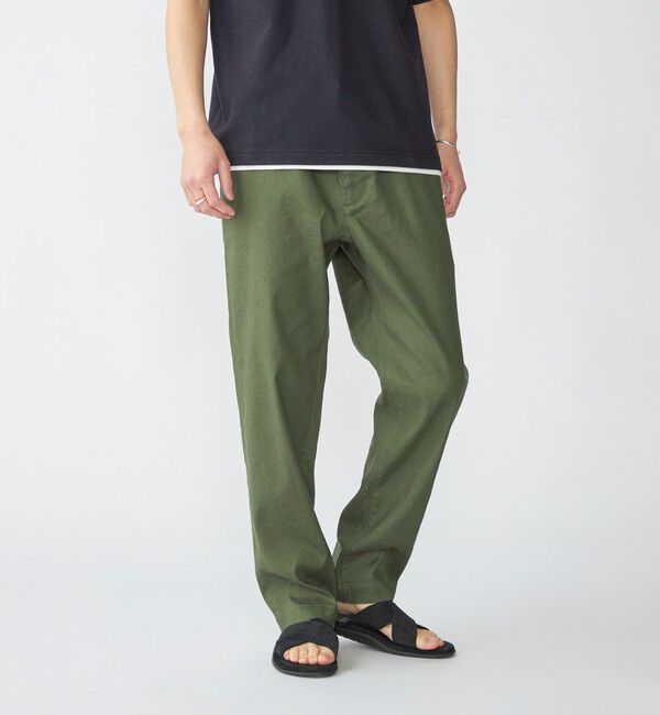 SHIPS「SHIPS: フレックスリネン イージー パンツ」|その他|オリーブ