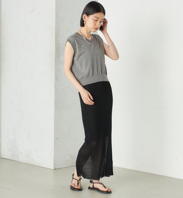 SHIPS for women「Wai＋:〈手洗い可能〉Vネック ベスト」|ニット・セーター|