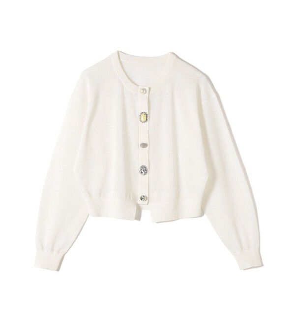 SHIPS for women「TORRAZZO DONNA:〈手洗い可能〉ビジュー シアー カーディガン」|カーディガン|