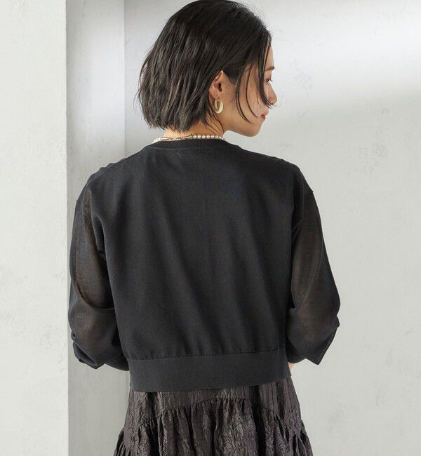 SHIPS for women「TORRAZZO DONNA:〈手洗い可能〉ビジュー シアー カーディガン」|カーディガン|