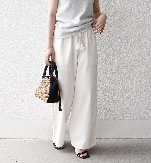 SHIPS any「bon_meur:〈手洗い可能〉ブレイド ロープ デザイン タッセル ワイド パンツ」|その他|