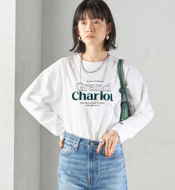 SHIPS for women「【SHIPS別注】Champion: プリント ロングスリーブ TEE」|Tシャツ・カットソー|