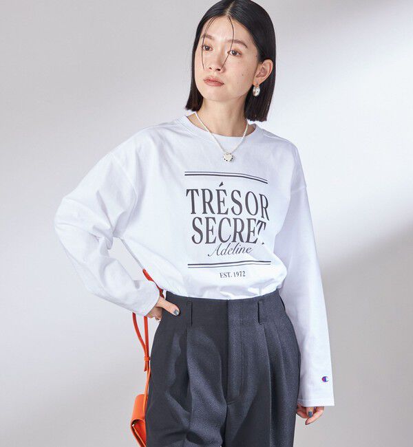 SHIPS for women「【SHIPS別注】Champion: プリント ロングスリーブ TEE」|Tシャツ・カットソー|