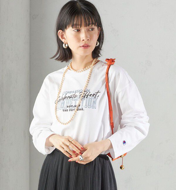 SHIPS for women「【SHIPS別注】Champion: プリント ロングスリーブ TEE」|Tシャツ・カットソー|