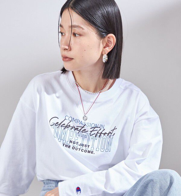 SHIPS for women「【SHIPS別注】Champion: プリント ロングスリーブ TEE」|Tシャツ・カットソー|