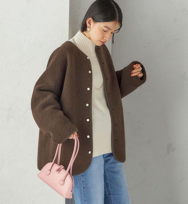 SHIPS for women「【一部WEB限定】〈手洗い可能〉NEW リバーシブル ボア ブルゾン」|ブルゾン・スタジャン|