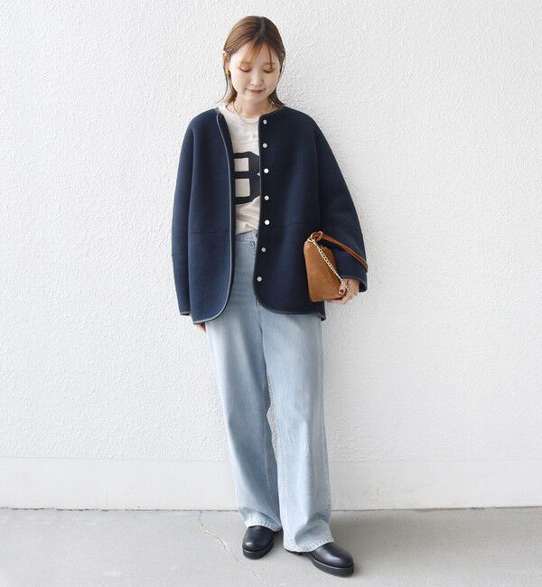 SHIPS for women「【一部WEB限定】〈手洗い可能〉NEW リバーシブル ボア ブルゾン」|ブルゾン・スタジャン|
