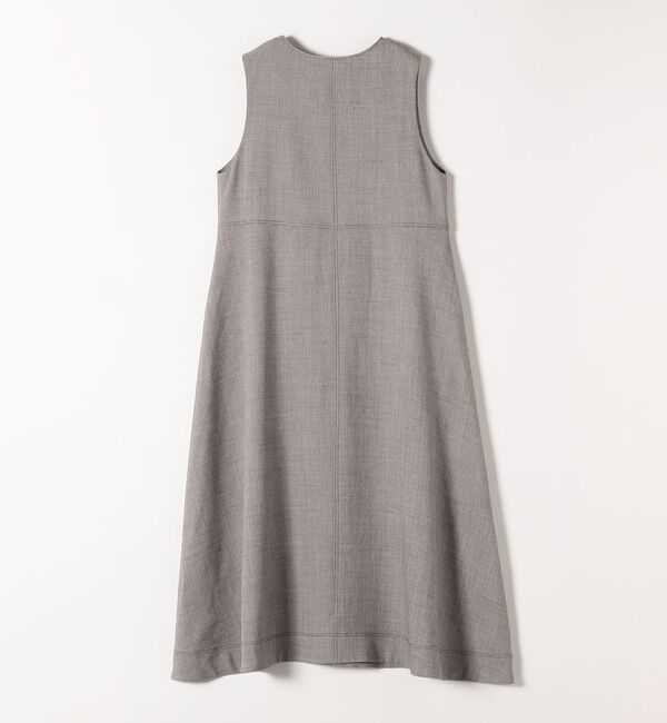 quaranciel「quaranciel:〈洗濯機可能〉ウーステッド ステッチワーク ポケット フレア Vネック ワンピース」|ワンピース|