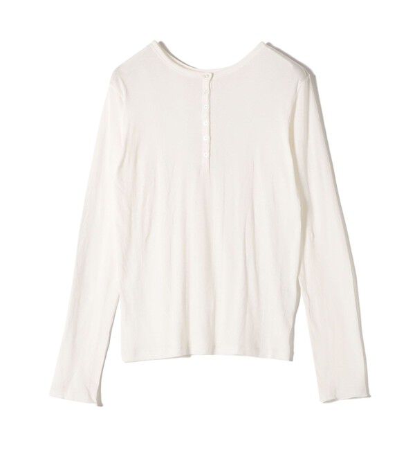 SHIPS for women「【SHIPS別注】miller: シアー ヘンリー ネック ロング スリーブ TEE」|Tシャツ・カットソー|