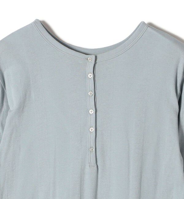 SHIPS for women「【SHIPS別注】miller: シアー ヘンリー ネック ロング スリーブ TEE」|Tシャツ・カットソー|