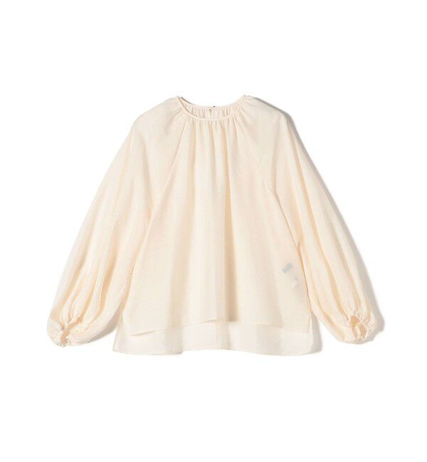 SHIPS for women「〈手洗い可能〉シアー バンブー ギャザー ブラウス」|シャツ・ブラウス|